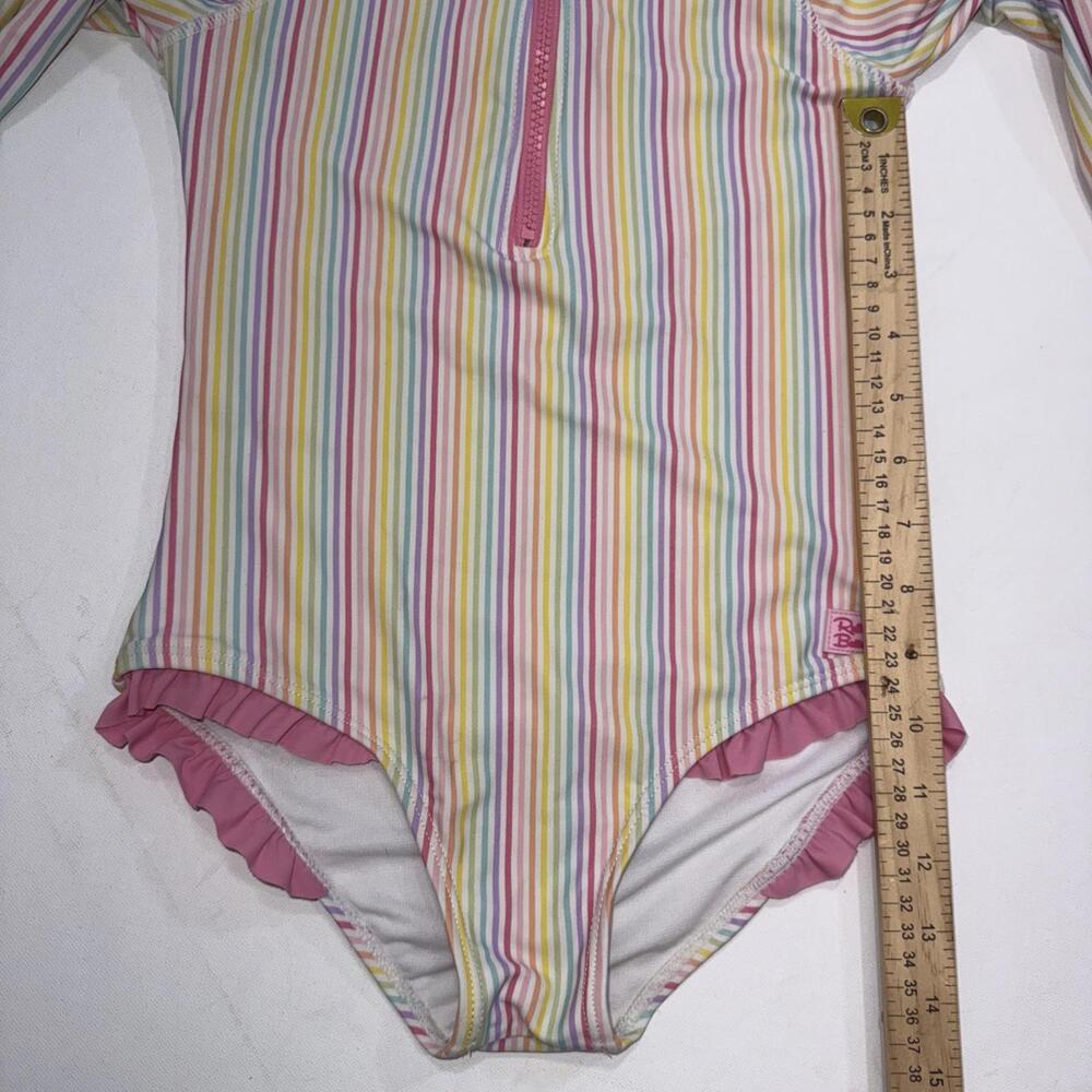 Ruffle‎ Butts Pink Striped Preppy Designer 1 Piece Bathing Suit SwimSuit Size 8 - Picture 12 of 14